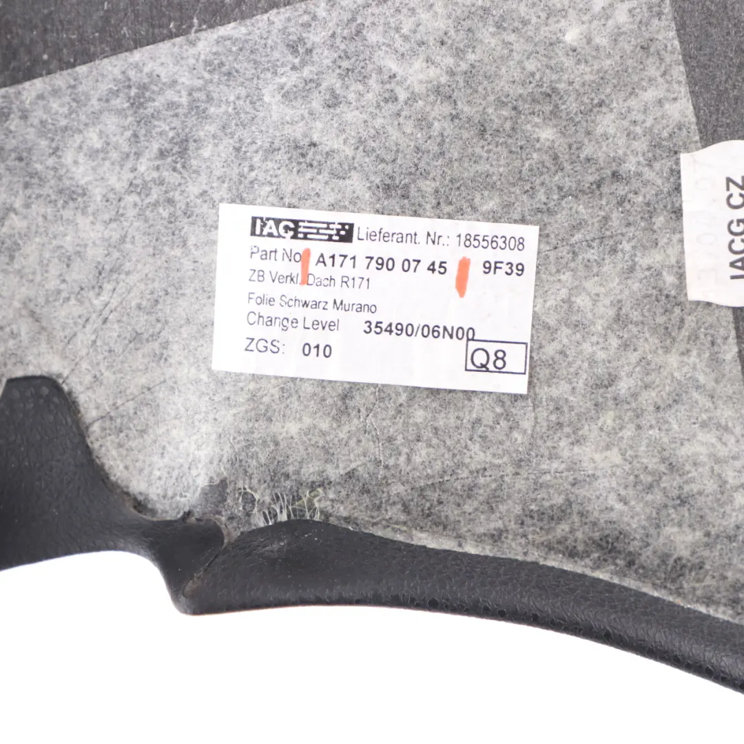 Roof Headlining Mercedes SLK R171 Interior Sunroof Roof Trim Black to with Part number A1717900745 Roof Headlining Mercedes SLK R171 Interior Sunroof Roof Trim Black - SKU A1717900745 - Part number A1717900745