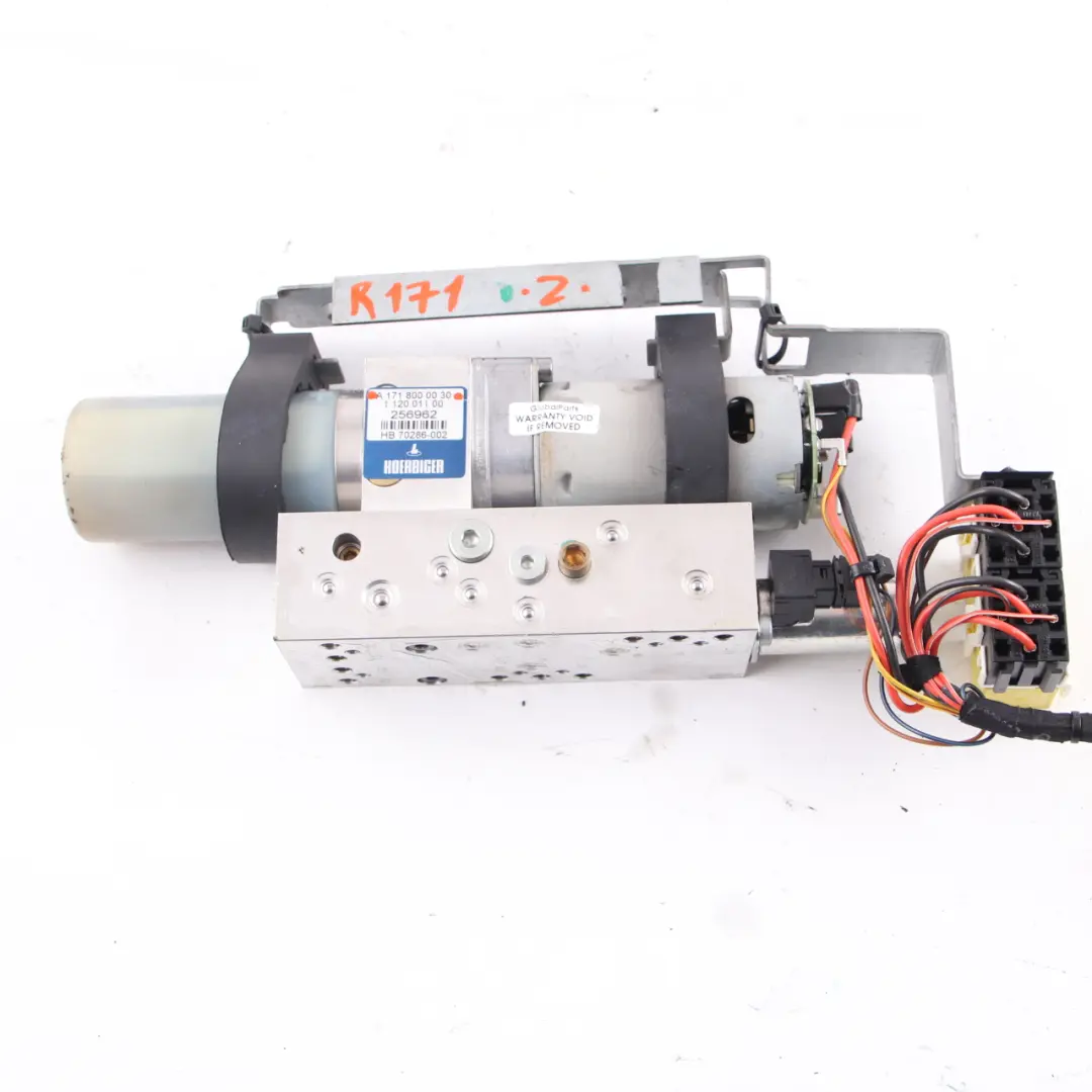 Unité Hydraulique Toit Moteur Pompe Top A1718000030 pour Mercedes SLK R171 Cabriolet à propos du numéro de pièce A1718000148 Mercedes SLK R171 Cabriolet Unité Hydraulique Toit Moteur Pompe Top A1718000030 - SKU A1718000148 - Numéro de pièce A1718000148