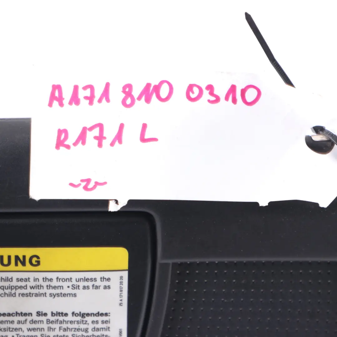 Sonnenblende Vorne Links Spiegel Panel schwarz für Mercedes SLK R171 mit Teilenummer A1718100310 Mercedes SLK R171 Sonnenblende Vorne Links Spiegel Panel schwarz - SKU A1718100310 - Teilenummer A1718100310
