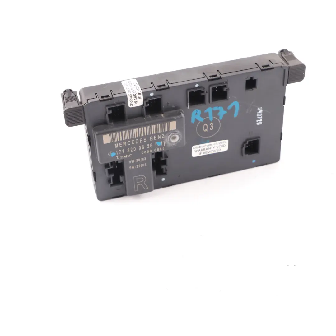 SLK200 Module Front Door Right O/S Control Module Unit to Mercedes R171 with Part number A1718200626 Mercedes R171 SLK200 Module Front Door Right O/S Control Module Unit - SKU A1718200626 - Part number A1718200626