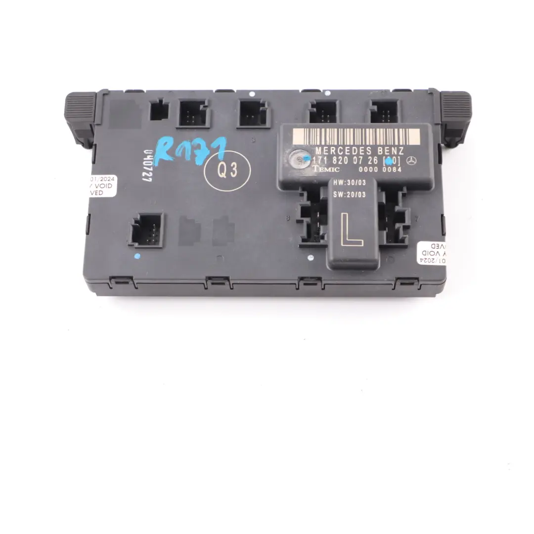 SLK200 Modulo Porta Anteriore Sinistra Unità Modulo di Controllo per Mercedes R171 con numero di parte A1718200726 Mercedes R171 SLK200 Modulo Porta Anteriore Sinistra Unità Modulo di Controllo - SKU A1718200726 - Numero di parte A1718200726