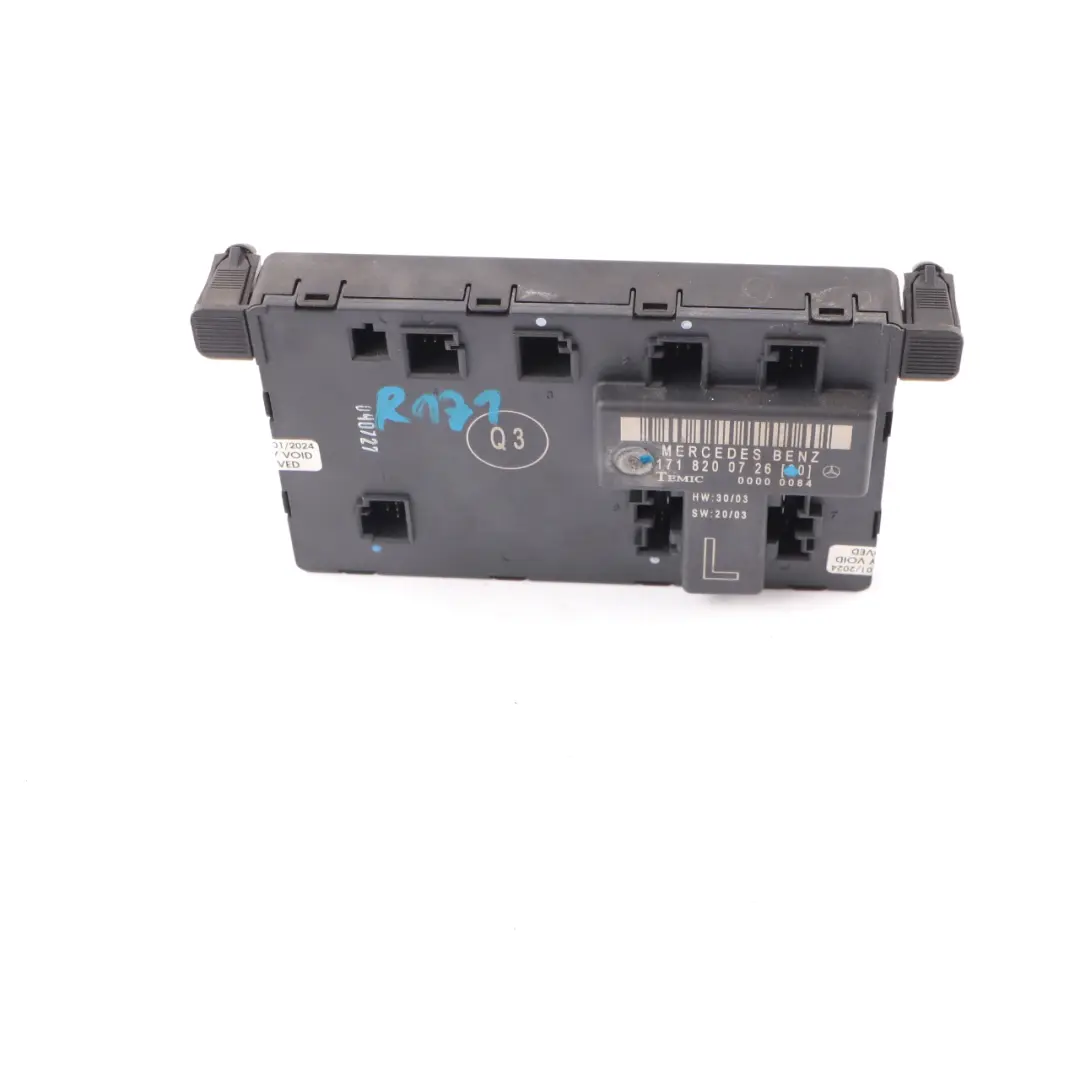 SLK200 Módulo Puerta Delantera Izquierda de Control para Mercedes R171 con número de pieza A1718200726 Mercedes R171 SLK200 Módulo Puerta Delantera Izquierda de Control - SKU A1718200726 - Número de pieza A1718200726
