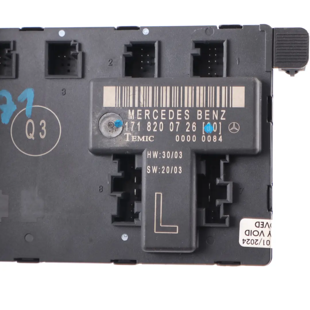 SLK200 Módulo Puerta Delantera Izquierda de Control para Mercedes R171 con número de pieza A1718200726 Mercedes R171 SLK200 Módulo Puerta Delantera Izquierda de Control - SKU A1718200726 - Número de pieza A1718200726