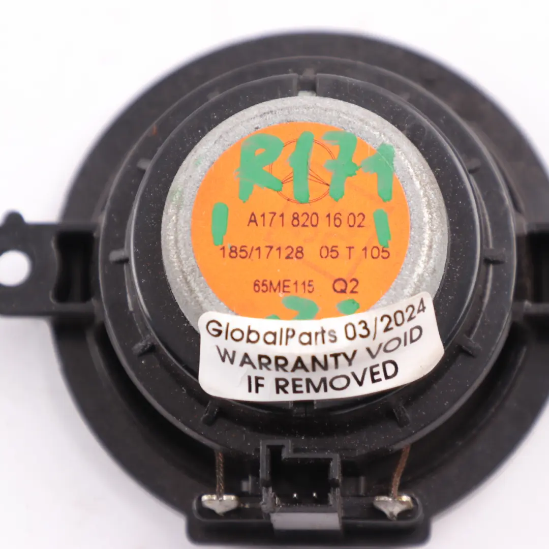 Mercedes SLK R171 Audio Sonido Altavoz Trasero Derecho A1718201202 - SKU A1718201602 - Número de pieza A1718201602