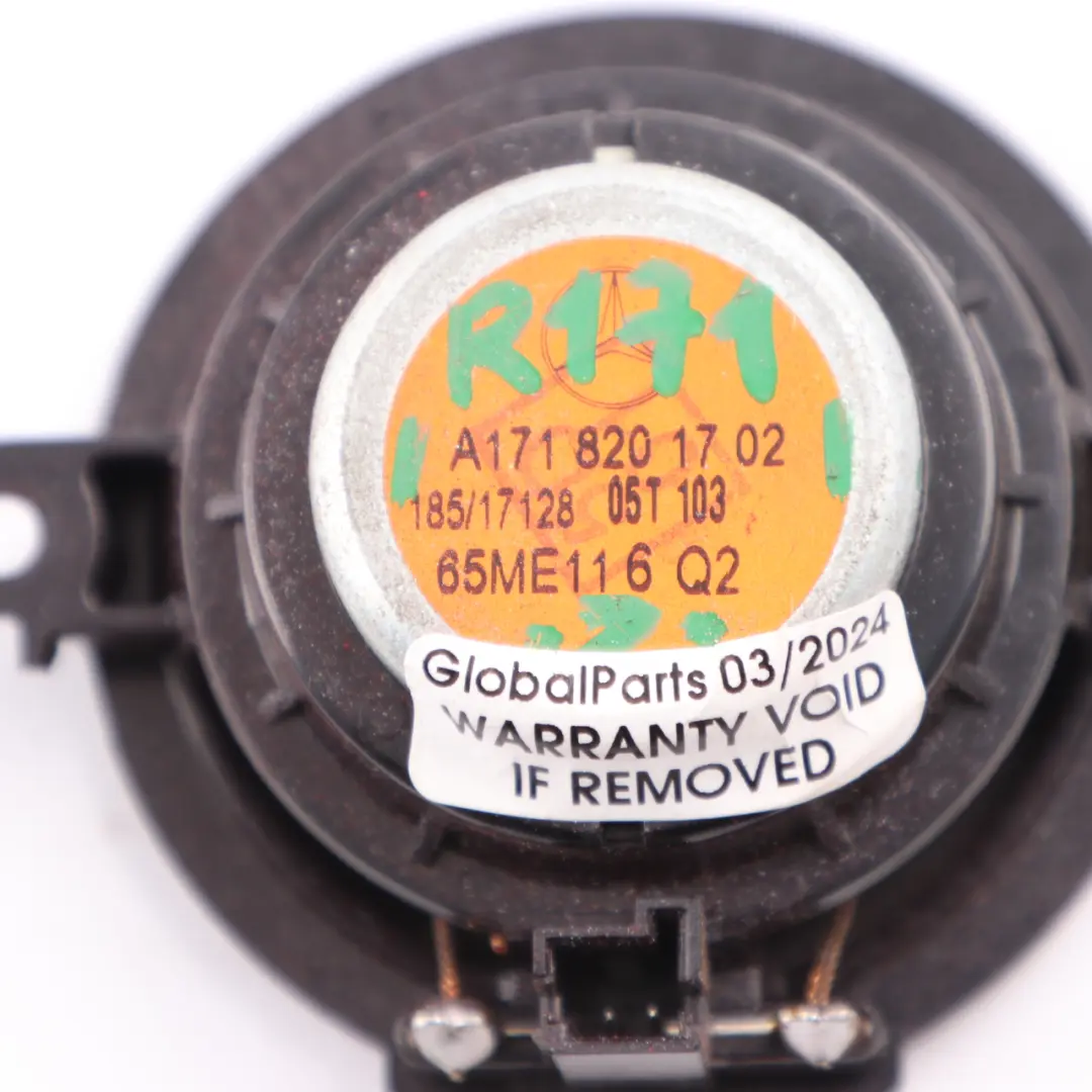 Haut Parleur Audio Harman Kardon Arrière Gauche pour Mercedes SLK R171 à propos du numéro de pièce A1718201702 Mercedes SLK R171 Haut Parleur Audio Harman Kardon Arrière Gauche - SKU A1718201702 - Numéro de pièce A1718201702