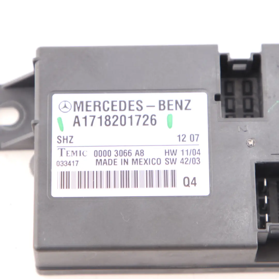 Siège chauffant Module de contrôle ECU pour Mercedes SLK R171 à propos du numéro de pièce A1718201726 Mercedes SLK R171 Siège chauffant Module de contrôle ECU - SKU A1718201726 - Numéro de pièce A1718201726