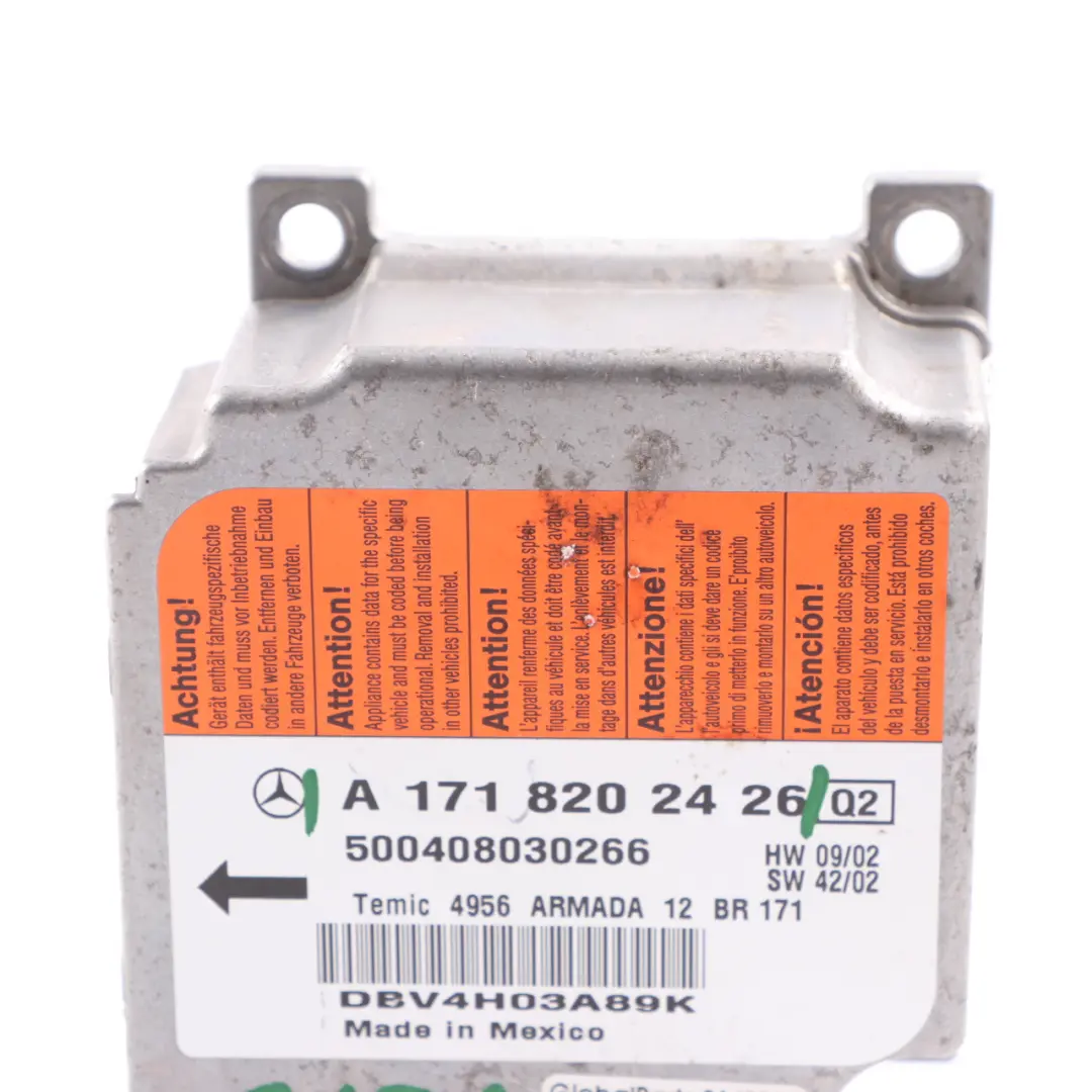 Module Safety Airbag SRC Sensor Control Module Unit to Mercedes R171 with Part number A1718202426 Mercedes R171 Module Safety Airbag SRC Sensor Control Module Unit - SKU A1718202426 - Part number A1718202426