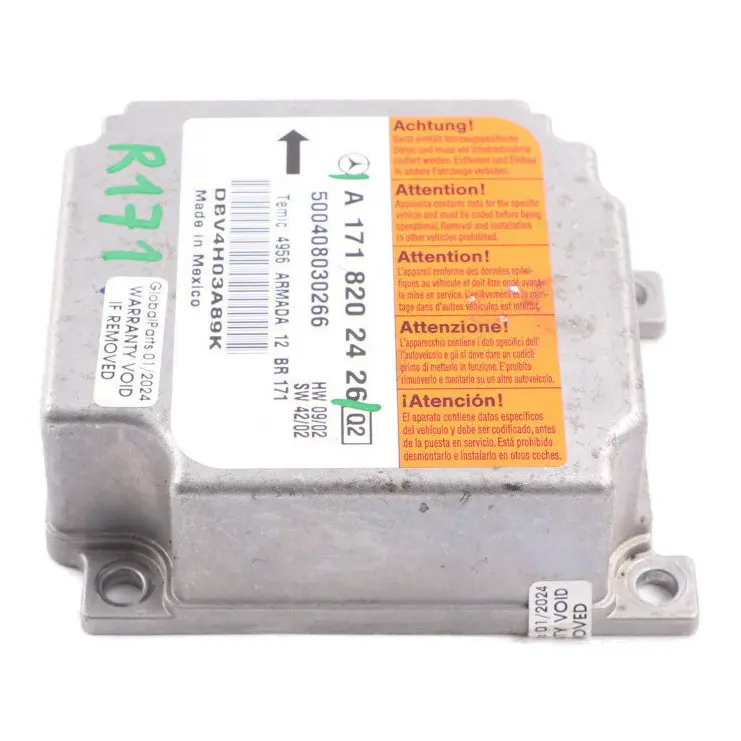 Mercedes R171 Module Safety Airbag SRC Sensor Control Module Unit - SKU A1718202426 - Part number A1718202426