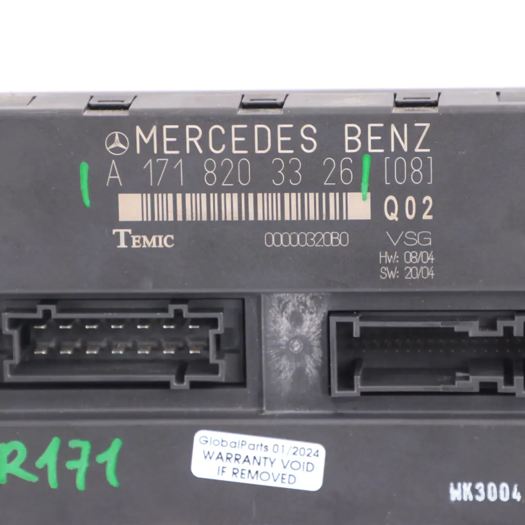 Mercedes R171 Convertible Plegable Top Unidad Control Soft Módulo - SKU A1718203326 - Número de pieza A1718203326