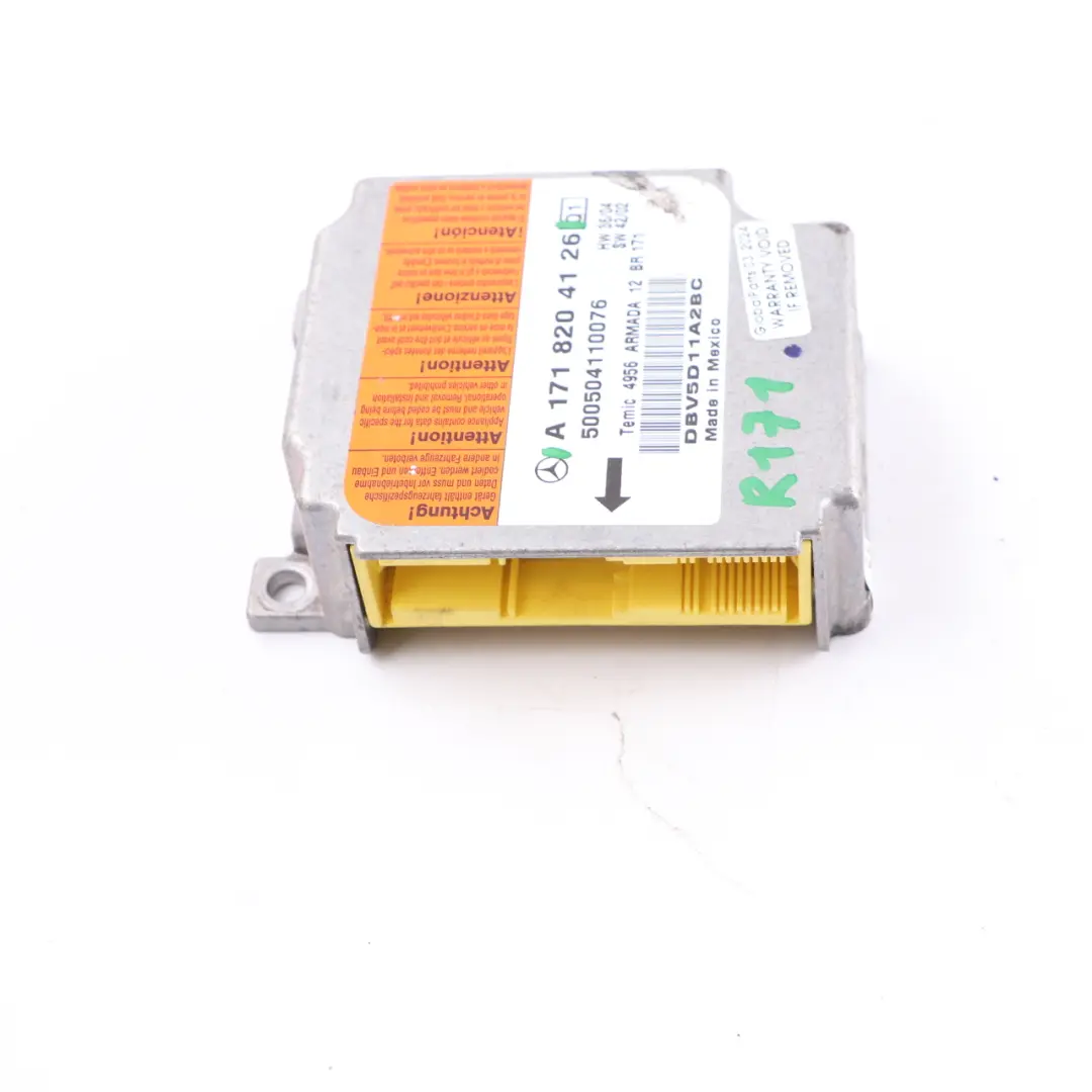 Module d'air frontal SRS Unité de contrôle ECU pour Mercedes SLK R171 à propos du numéro de pièce A1718204126 Mercedes SLK R171 Module d'air frontal SRS Unité de contrôle ECU - SKU A1718204126 - Numéro de pièce A1718204126