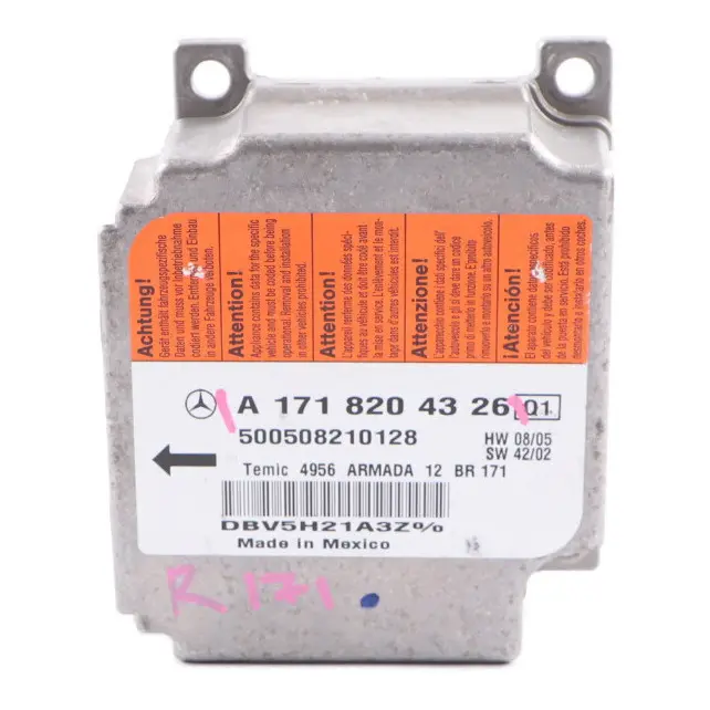 Mercedes SLK R171 Front Airbag Module Air Bag SRS Control Unit ECU - SKU A1718204326 - Part number A1718204326