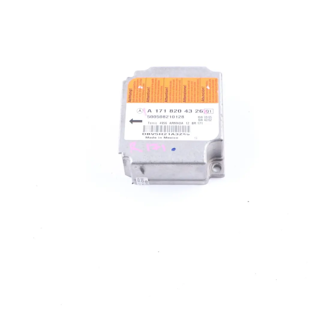 Mercedes SLK R171 Front Airbag Module Air Bag SRS Control Unit ECU - SKU A1718204326 - Part number A1718204326