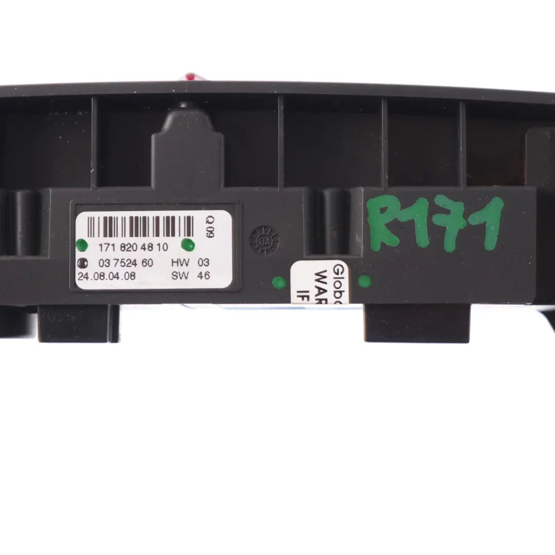 Hazard Switch Panel Heated Seat ESP Control Unit to Mercedes SLK R171 with Part number A1718204810 Mercedes SLK R171 Hazard Switch Panel Heated Seat ESP Control Unit - SKU A1718204810 - Part number A1718204810