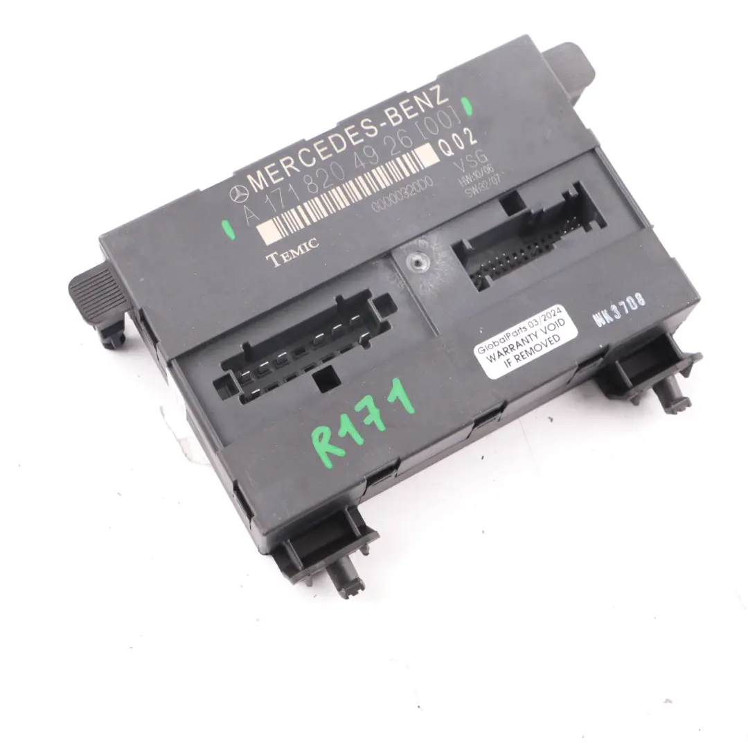 Mercedes SLK R171 Roadster Soft Top Tetto Apribile Modulo Controllo - SKU A1718204926 - Numero di parte A1718204926