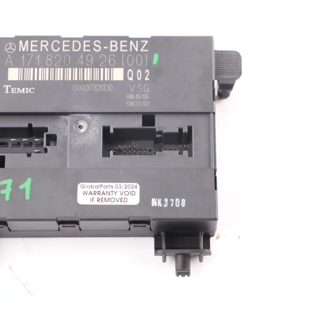 Mercedes SLK R171 Roadster Module Commande De Toit Souple Rabattable - SKU A1718204926 - Numéro de pièce A1718204926