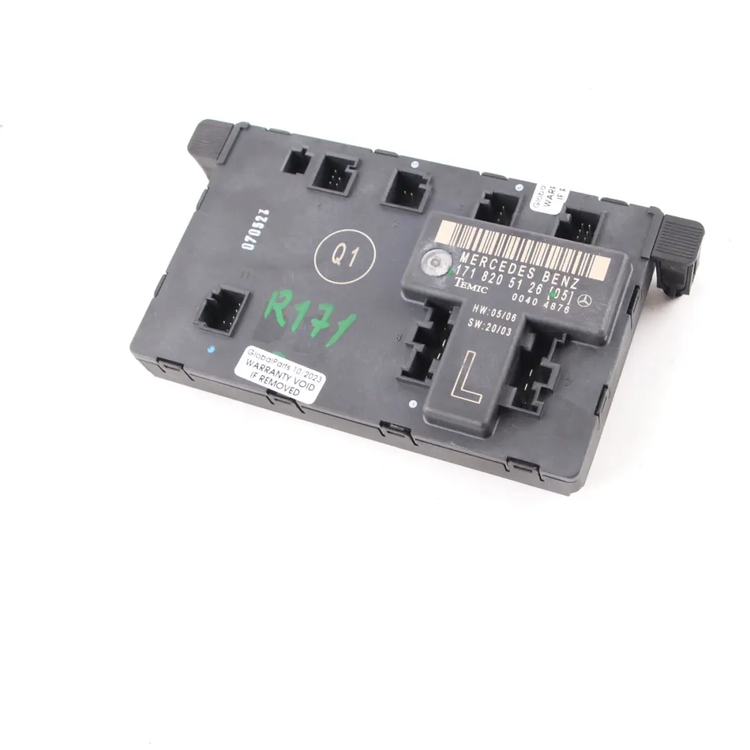 Module de porte avant gauche Control Unit ECU pour Mercedes SLK R171 à propos du numéro de pièce A1718205126 Mercedes SLK R171 Module de porte avant gauche Control Unit ECU - SKU A1718205126 - Numéro de pièce A1718205126