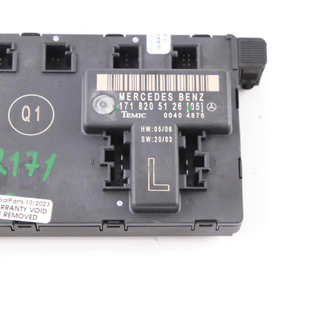 Mercedes SLK R171 Door Module Front Left N/S Control Unit ECU - SKU A1718205126 - Part number A1718205126