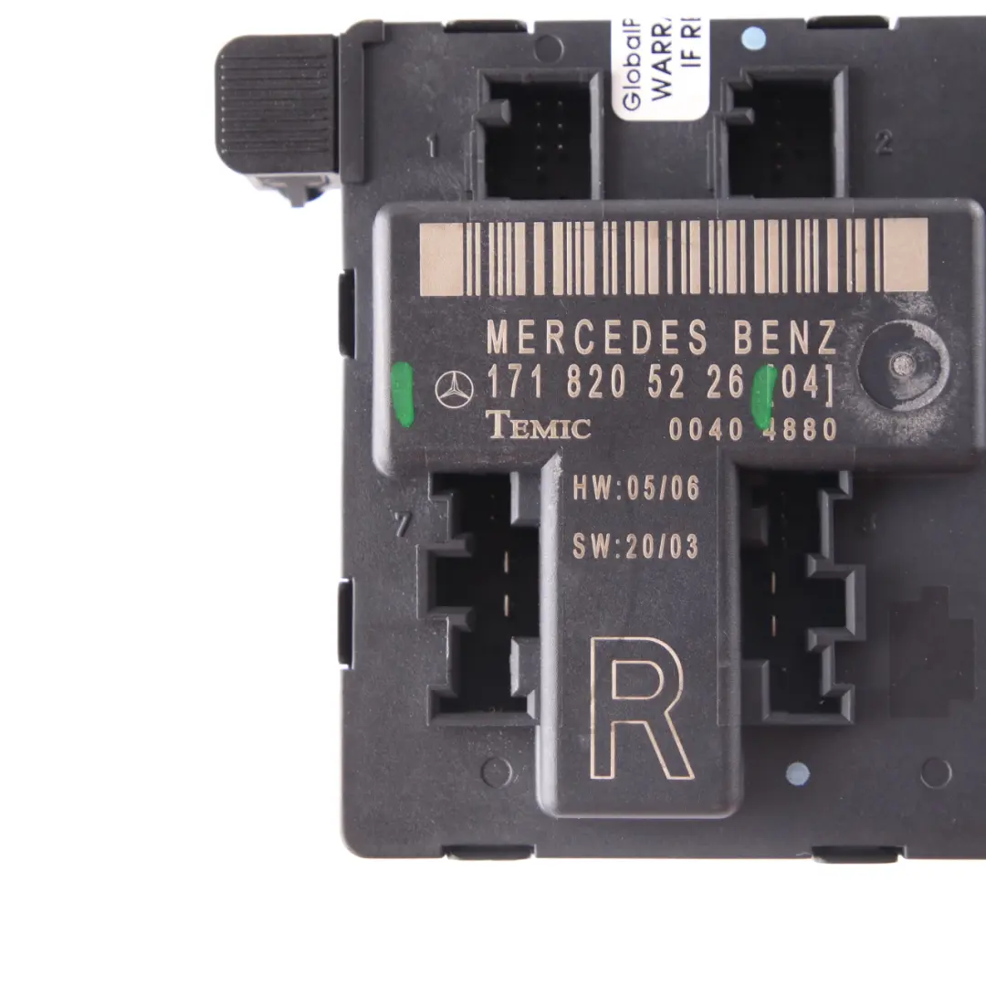 Mercedes SLK R171 Modulo porta Unità controllo anteriore destra ECU - SKU A1718205226 - Numero di parte A1718205226