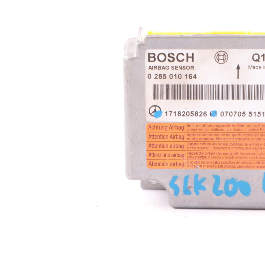 Modul Bag SRS Steuergerät ECU für Mercedes SLK R171 Air mit Teilenummer A1718205826 Mercedes SLK R171 Air Modul Bag SRS Steuergerät ECU - SKU A1718205826 - Teilenummer A1718205826