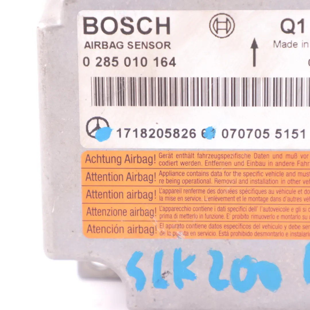 Moduł Poduszki AirBag SRS do Mercedes SLK R171 o numerze A1718205826 Mercedes SLK R171 Moduł Poduszki AirBag SRS - SKU A1718205826 - Numer Części A1718205826