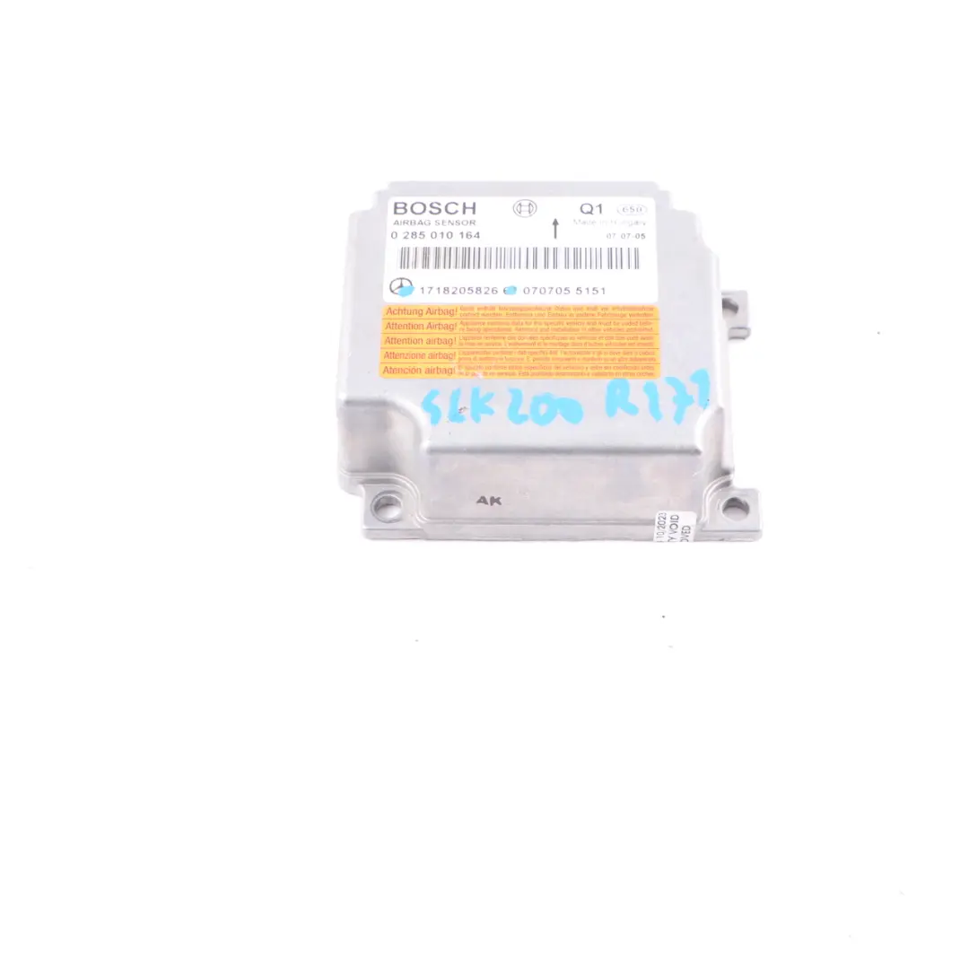 Módulo De Aire Bolsa SRS Unidad De Control ECU para Mercedes SLK R171 con número de pieza A1718205826 Mercedes SLK R171 Módulo De Aire Bolsa SRS Unidad De Control ECU - SKU A1718205826 - Número de pieza A1718205826