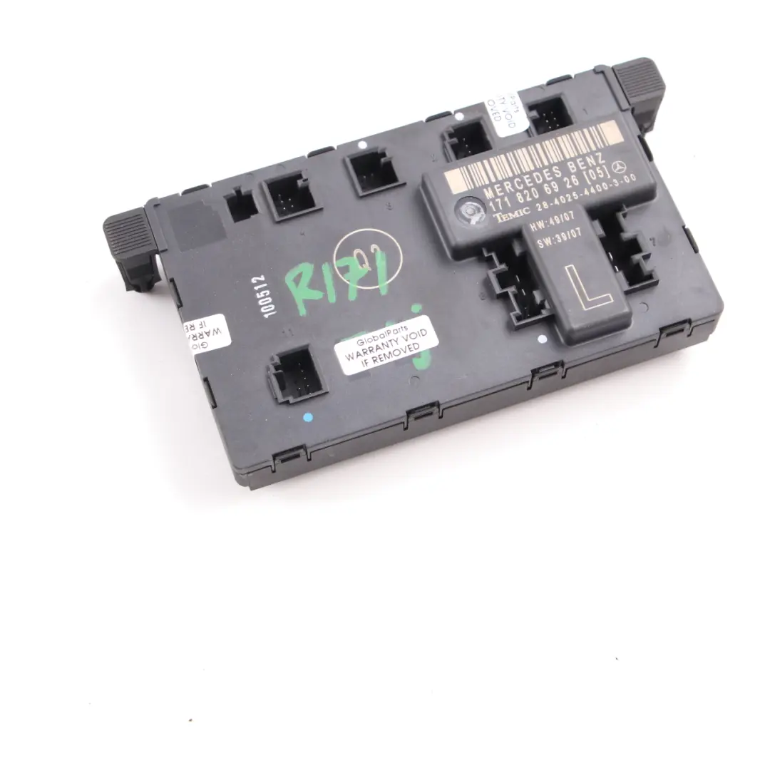 Door Module Front Left Control Module to Mercedes SLK R171 with Part number A1718206926 Mercedes SLK R171 Door Module Front Left Control Module - SKU A1718206926 - Part number A1718206926