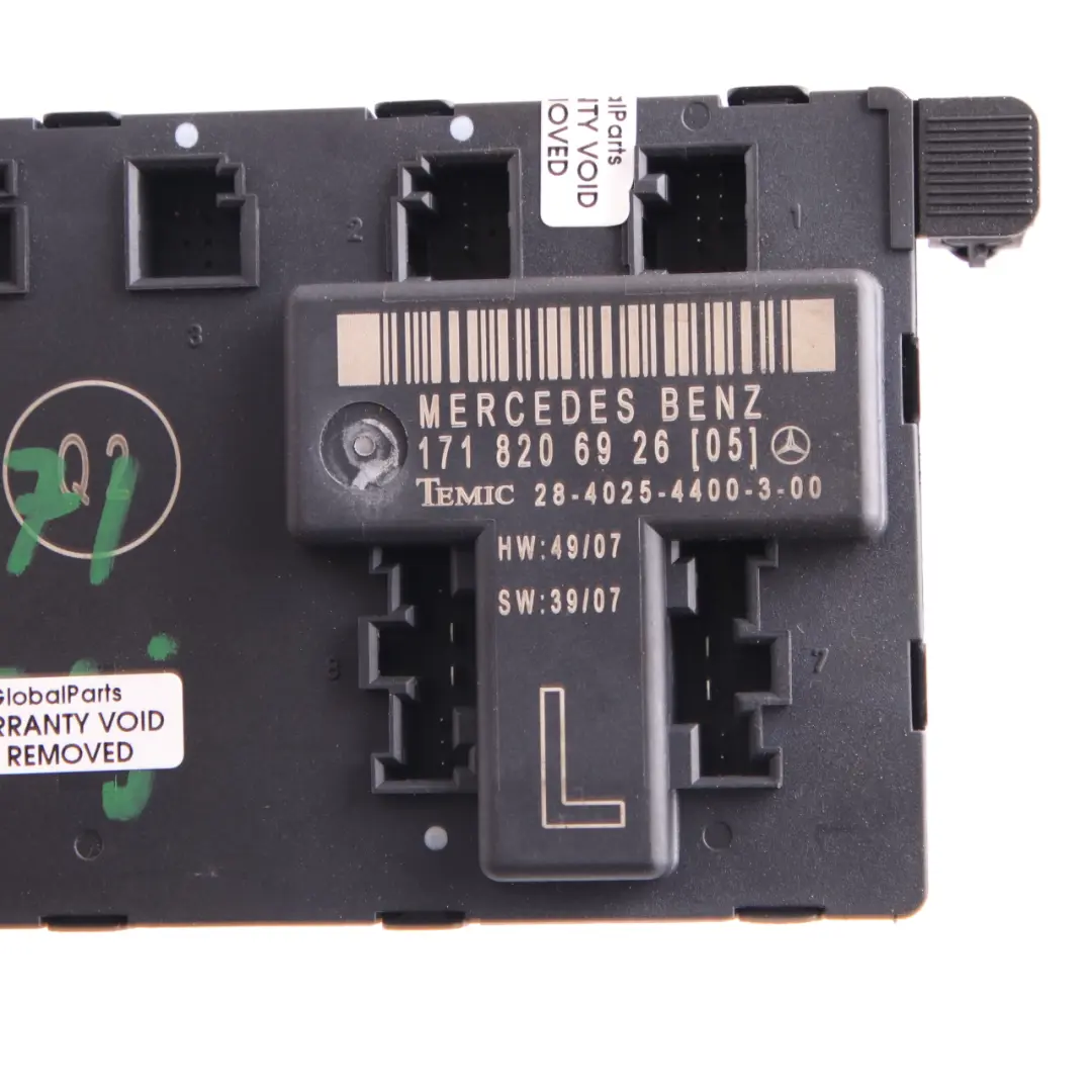 Mercedes SLK R171 Module de porte avant gauche Module de contrôle - SKU A1718206926 - Numéro de pièce A1718206926