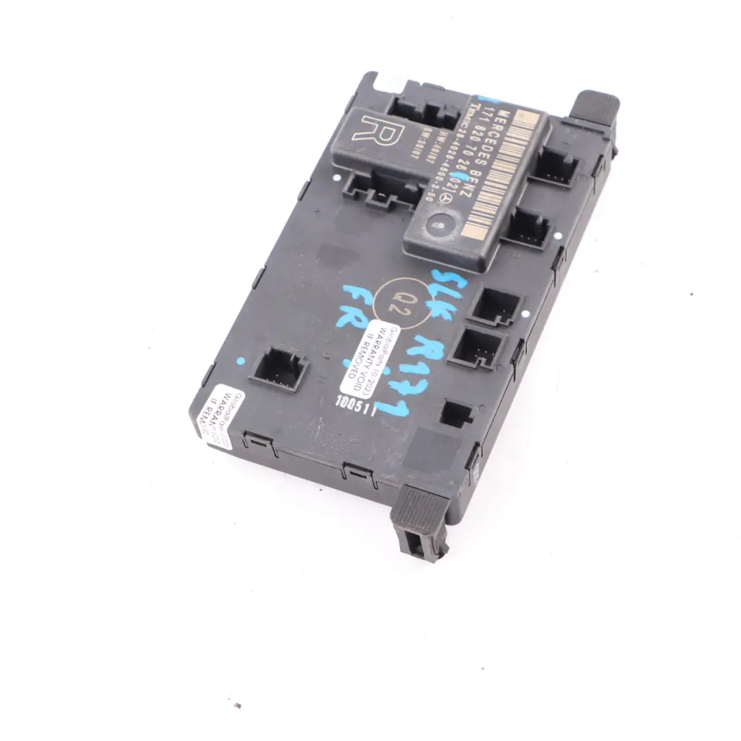 Modulo porta Unità controllo anteriore destra ECU per Mercedes SLK R171 con numero di parte A1718207026 Mercedes SLK R171 Modulo porta Unità controllo anteriore destra ECU - SKU A1718207026 - Numero di parte A1718207026