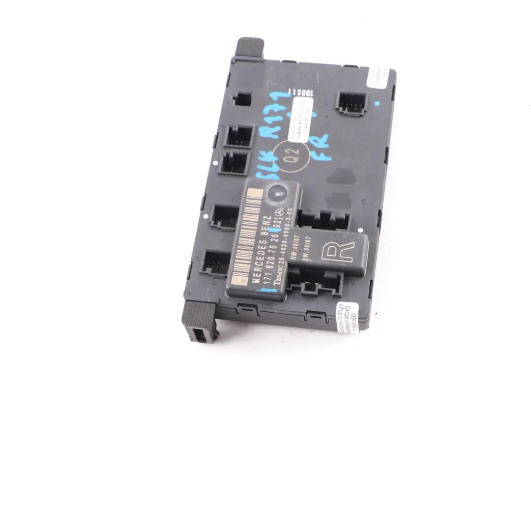 Modulo porta Unità controllo anteriore destra ECU per Mercedes SLK R171 con numero di parte A1718207026 Mercedes SLK R171 Modulo porta Unità controllo anteriore destra ECU - SKU A1718207026 - Numero di parte A1718207026