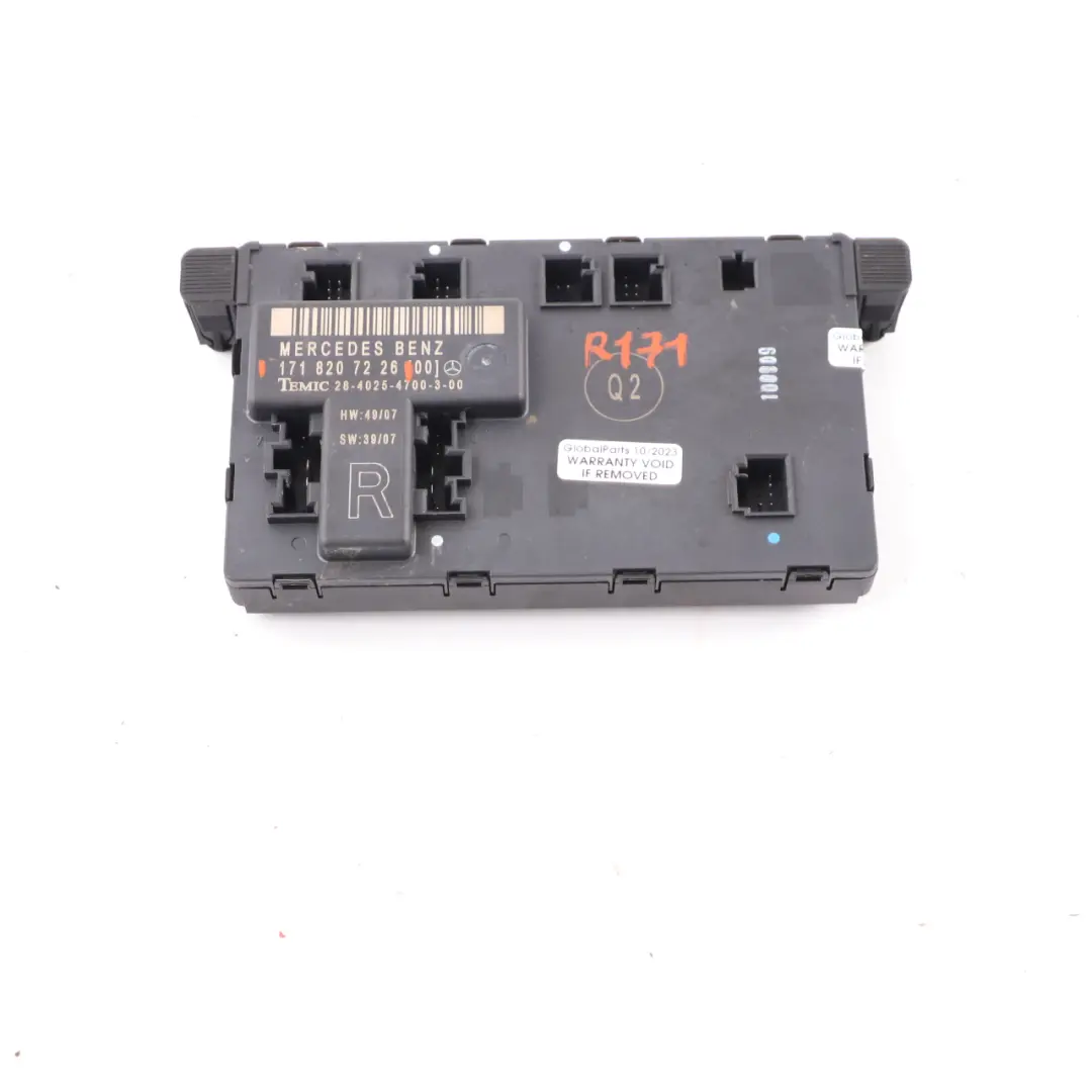 Türmodul Vorne Rechts Steuergerät ECU für Mercedes SLK R171 mit Teilenummer A1718207226 Mercedes SLK R171 Türmodul Vorne Rechts Steuergerät ECU - SKU A1718207226 - Teilenummer A1718207226