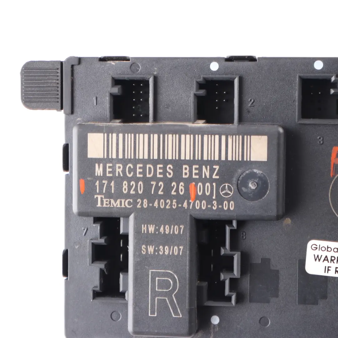 Door Module Front Right Control Unit ECU Mercedes SLK R171 - SKU A1718207226 - Part number A1718207226