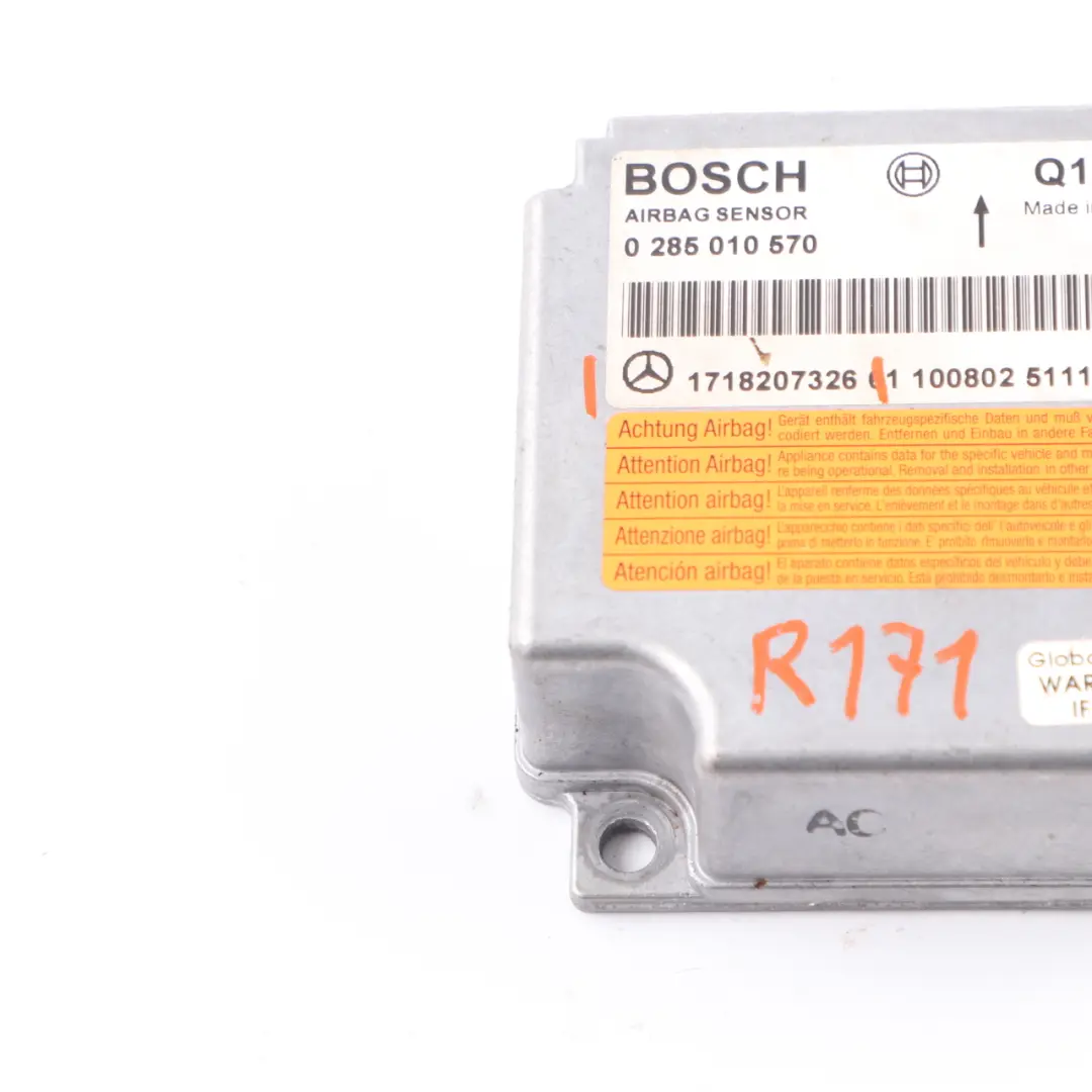 Airbag Modulo SRS Unità di controllo sensore crash ECU per Mercedes R171 con numero di parte A1718207326 Mercedes R171 Airbag Modulo SRS Unità di controllo sensore crash ECU - SKU A1718207326 - Numero di parte A1718207326