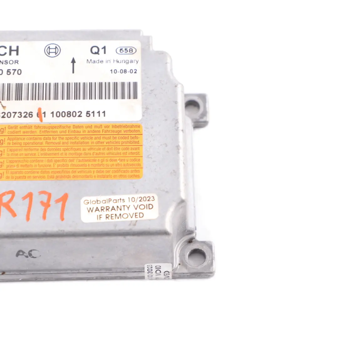 Module SRS Control Unit Crash Sensor ECU to Mercedes R171 Air with Part number A1718207326 Mercedes R171 Air Module SRS Control Unit Crash Sensor ECU - SKU A1718207326 - Part number A1718207326