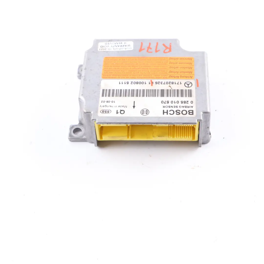 Airbag Module SRS Control Unit Crash Sensor ECU pour Mercedes R171 à propos du numéro de pièce A1718207326 Mercedes R171 Airbag Module SRS Control Unit Crash Sensor ECU - SKU A1718207326 - Numéro de pièce A1718207326