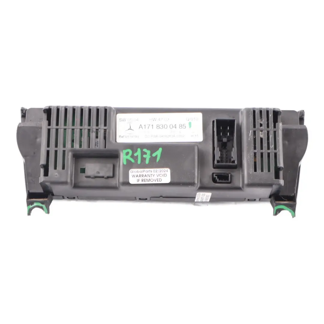 Mercedes SLK R171 A/C Air Con Heater Climate Control Switch Panel - SKU A1718300485 - Part number A1718300485