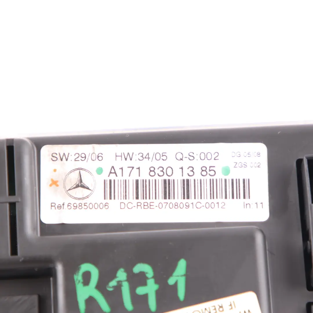 Aire Acondicionado Panel Interruptores Control para Mercedes SLK R171 AC con número de pieza A1718301385 Mercedes SLK R171 AC Aire Acondicionado Panel Interruptores Control - SKU A1718301385 - Número de pieza A1718301385