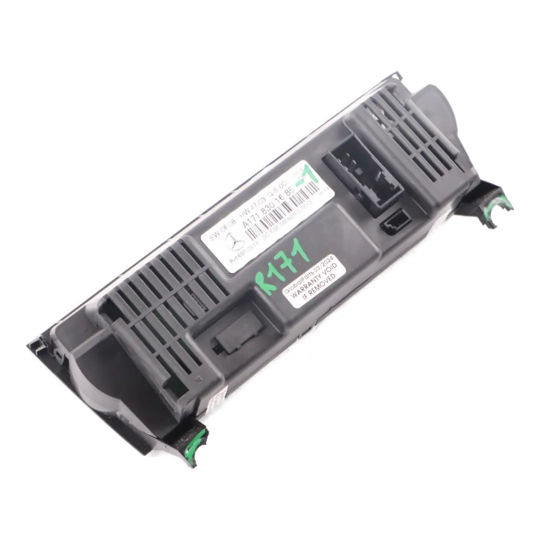 Conditioning Heater Blower Control Panel Switch to Mercedes R171 Air with Part number A1718301685 Mercedes R171 Air Conditioning Heater Blower Control Panel Switch - SKU A1718301685-1 - Part number A1718301685
