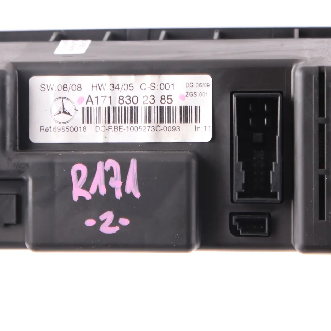 Conditioning Climate Control Switch Panel to Mercedes SLK R171 AC Air with Part number A1718302385 Mercedes SLK R171 AC Air Conditioning Climate Control Switch Panel - SKU A1718302385 - Part number A1718302385
