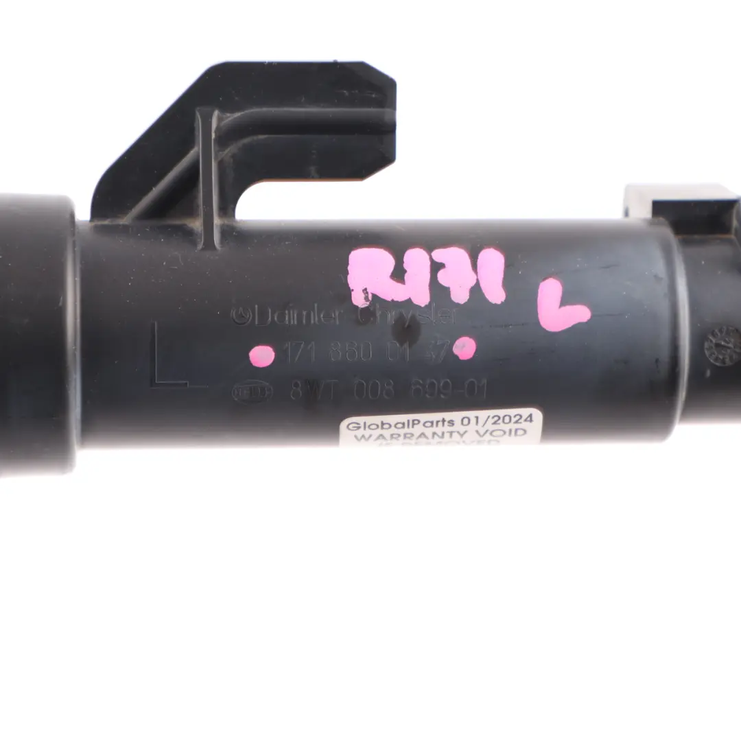 Headlight Washer Jet Spray Nozzle Left N/S to Mercedes SLK R171 with Part number A1718600147 Mercedes SLK R171 Headlight Washer Jet Spray Nozzle Left N/S - SKU A1718600147 - Part number A1718600147