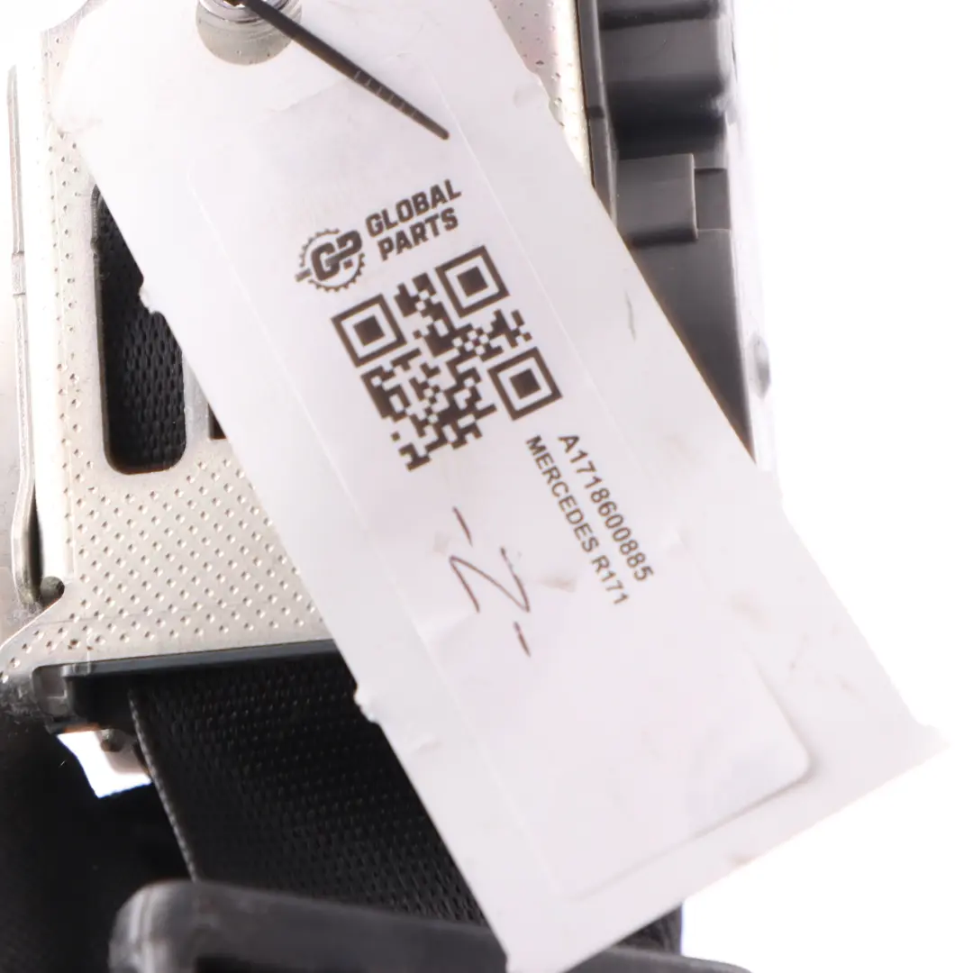 Belt Front Right O/S Upper Belt Black to Mercedes R171 Seat with Part number A1718600885 Mercedes R171 Seat Belt Front Right O/S Upper Belt Black - SKU A1718600885 - Part number A1718600885