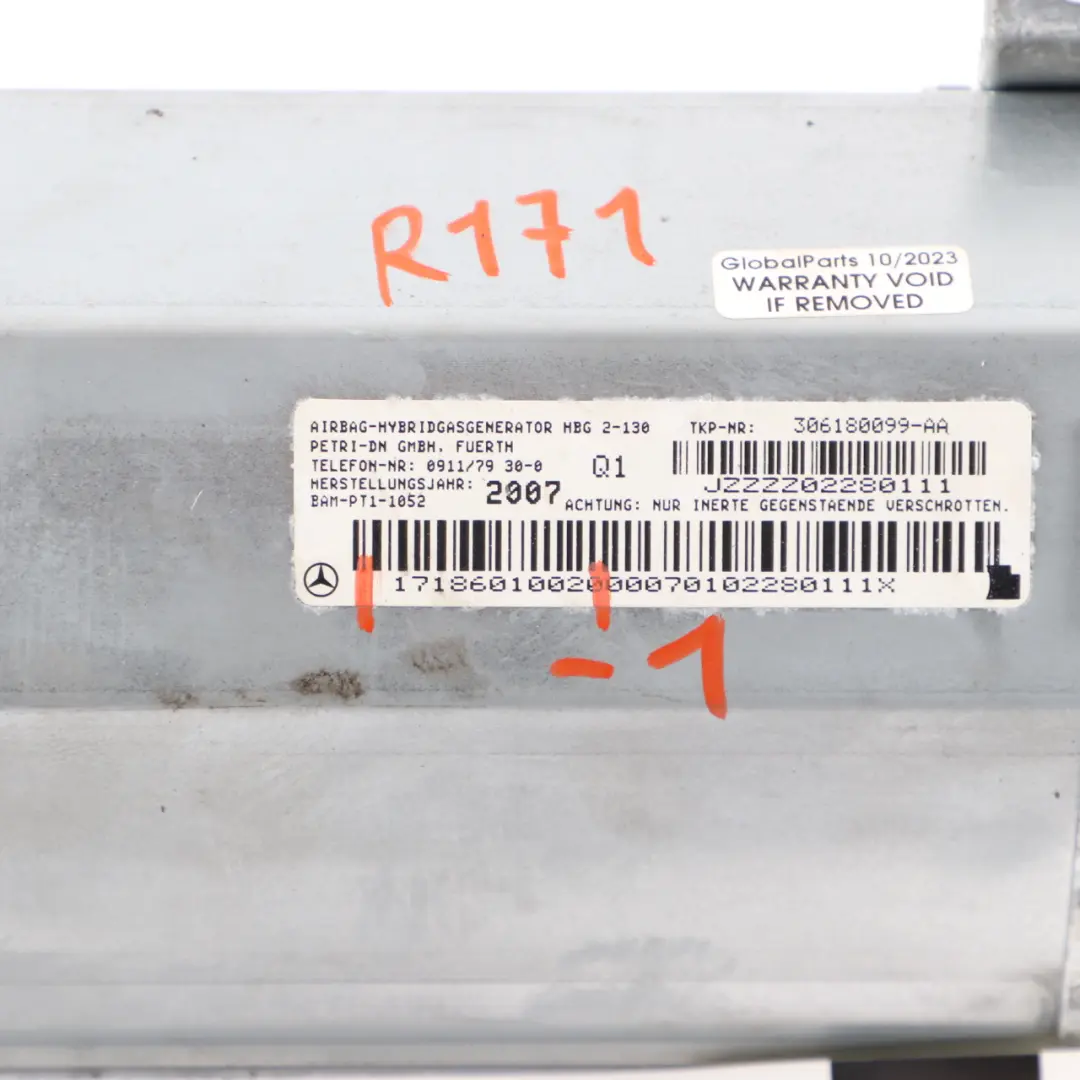 Módulo de aire lado pasajero salpicadero delantero para Mercedes SLK R171 con número de pieza A1718601002 Mercedes SLK R171 Módulo de aire lado pasajero salpicadero delantero - SKU A1718601002-1 - Número de pieza A1718601002