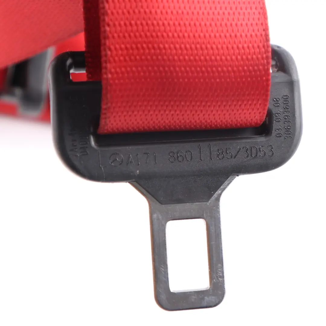 Belt Front Left N/S Upper Seatbelt Red to Mercedes SLK R171 Seat with Part number A1718601185 Mercedes SLK R171 Seat Belt Front Left N/S Upper Seatbelt Red - SKU A1718601185-1 - Part number A1718601185