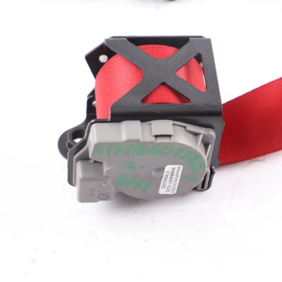 Mercedes SLK R171 Seat Belt Front Left N/S Upper Seatbelt Red - SKU A1718601185-1 - Part number A1718601185