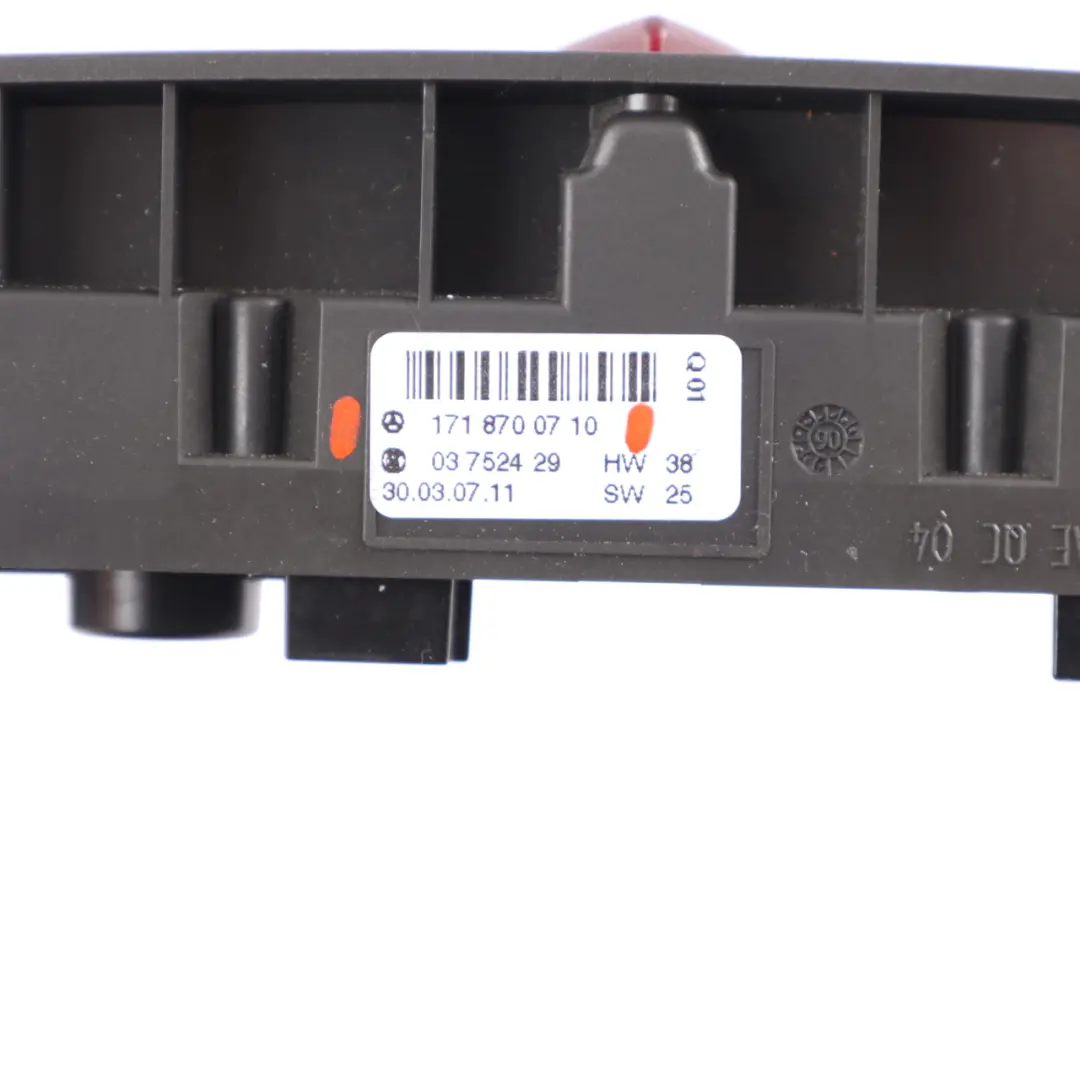 Hazard Light Block Control Switch Panel ESP PDC to Mercedes SLK R171 with Part number A1718700710 Mercedes SLK R171 Hazard Light Block Control Switch Panel ESP PDC - SKU A1718700710 - Part number A1718700710