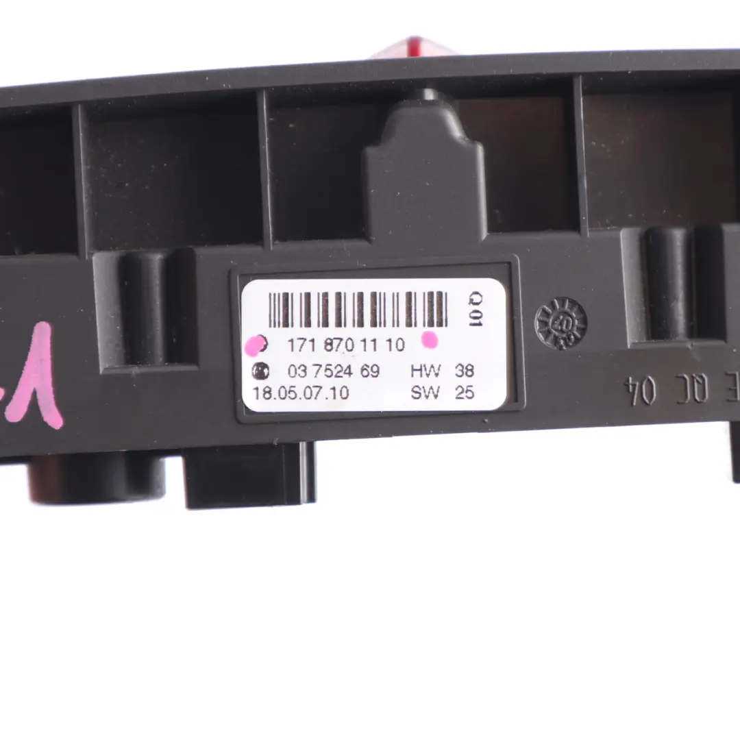 Hazard Control Switch Panel ESP Heated Seats to Mercedes SLK R171 with Part number A1718701110 Mercedes SLK R171 Hazard Control Switch Panel ESP Heated Seats - SKU A1718701110 - Part number A1718701110