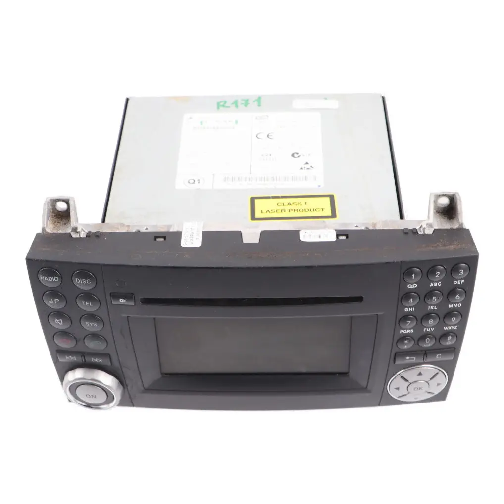 Radio Player CD Head Unit Tel. Bluetooth Display to Mercedes R171 with Part number A1718705594 Mercedes R171 Radio Player CD Head Unit Tel. Bluetooth Display - SKU A1718705594 - Part number A1718705594