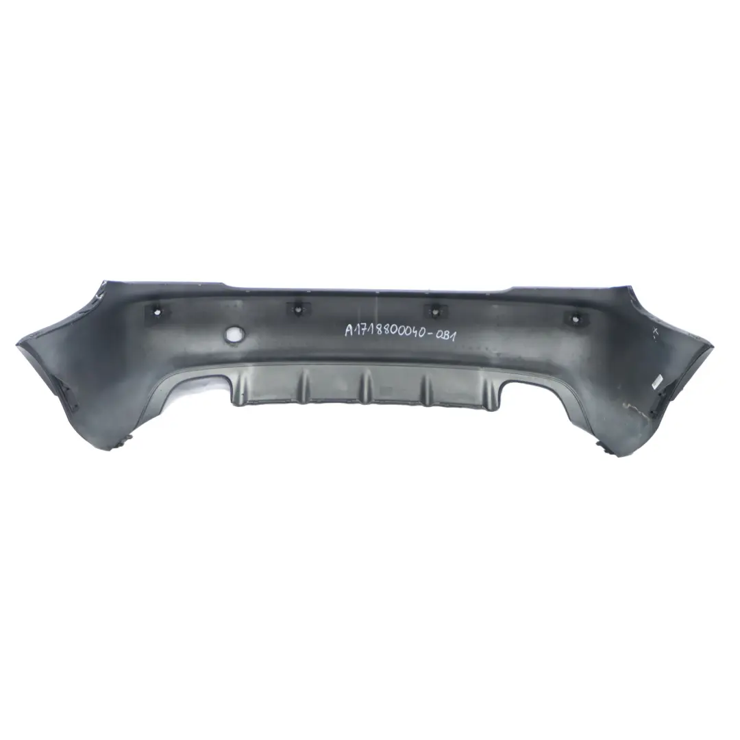 Bumper Trim Panel Covering Sport Obsidian Black - 197 to Mercedes SLK R171 Rear with Part number A1718800040 Mercedes SLK R171 Rear Bumper Trim Panel Covering Sport Obsidian Black - 197 - SKU A1718800040-OB1 - Part number A1718800040