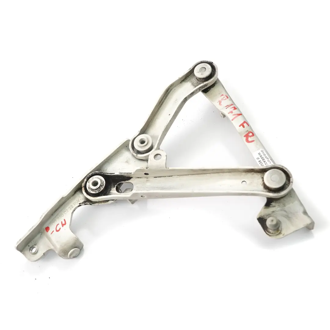 Capó Bisagra Delantera derecha Blanco Calcita 650 para Mercedes R171 con número de pieza A1718800228 Mercedes R171 Capó Bisagra Delantera derecha Blanco Calcita 650 - SKU A1718800228-CW - Número de pieza A1718800228