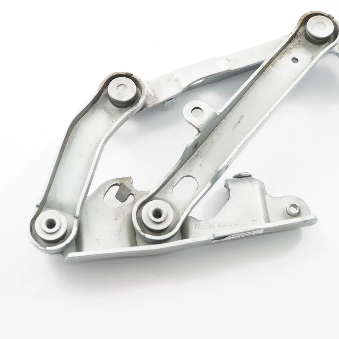 Hood Bonnet Hinge Front Right O/S Tellurium Silver 762 to Mercedes R171 with Part number A1718800228 Mercedes R171 Hood Bonnet Hinge Front Right O/S Tellurium Silver 762 - SKU A1718800228-TES - Part number A1718800228