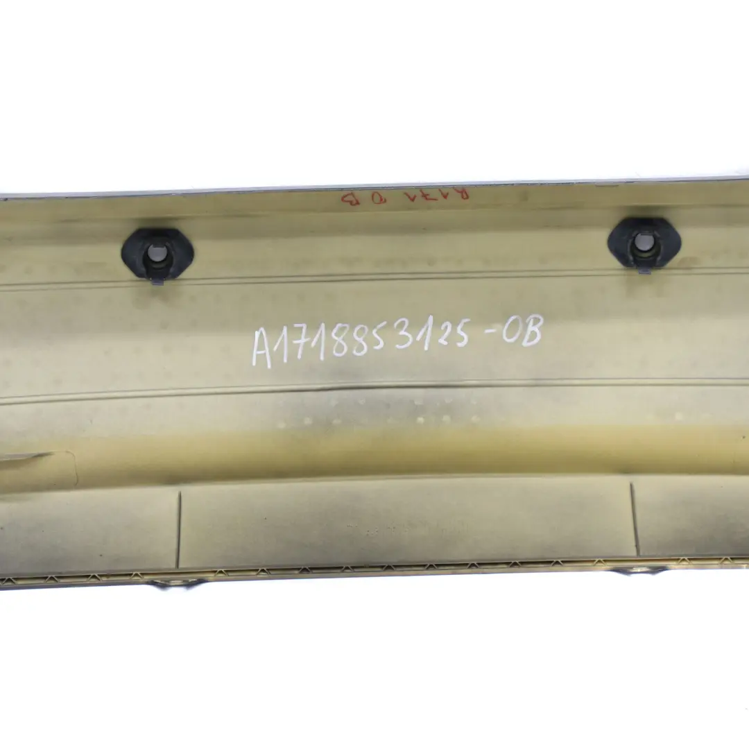 Bumper Trim Panel Covering Obsidian Black - 197 to Mercedes SLK R171 Rear with Part number A1718853125 Mercedes SLK R171 Rear Bumper Trim Panel Covering Obsidian Black - 197 - SKU A1718853125-OB - Part number A1718853125